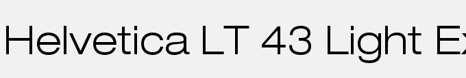 Helvetica LT 43 Light Extended
